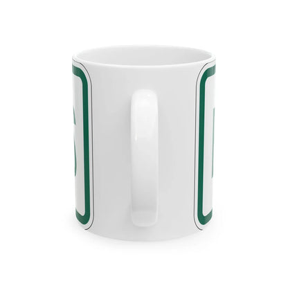 Business plate Vermont (Vermont) (Road Sign) White Coffee Mug - Go Mug Yourself