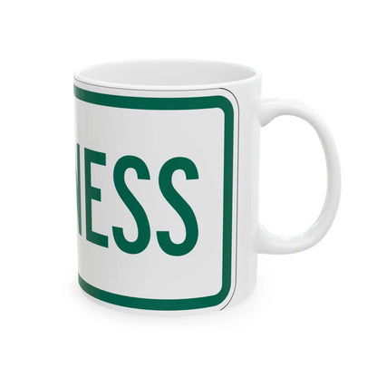 Business plate Vermont (Vermont) (Road Sign) White Coffee Mug - Go Mug Yourself