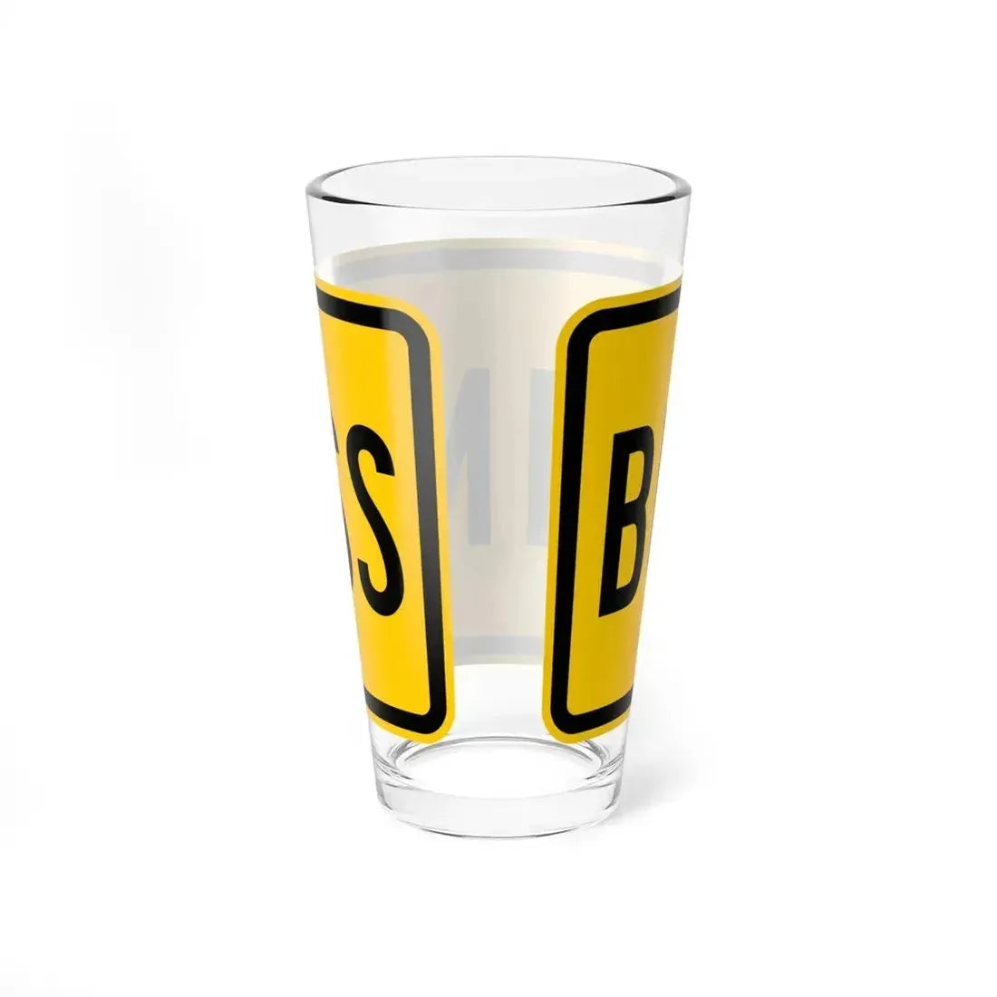 Business plate Wyoming (Wyoming) (Road Sign) Pint Glass 16oz - Go Mug Yourself