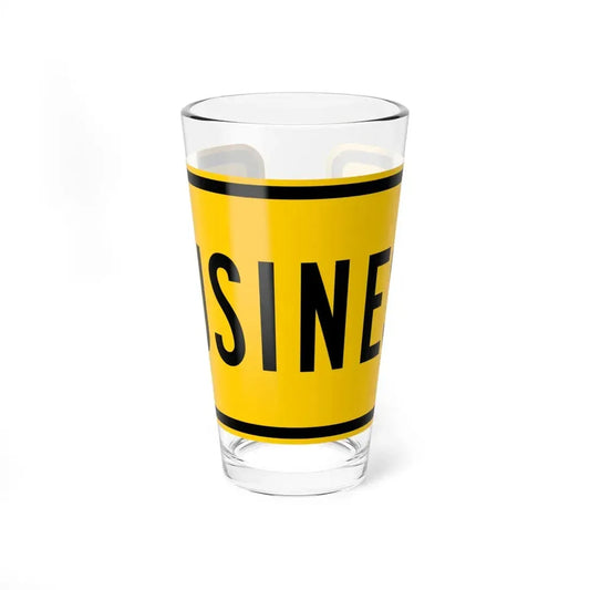 Business plate Wyoming (Wyoming) (Road Sign) Pint Glss 16oz 16oz - Go Mug Yourself