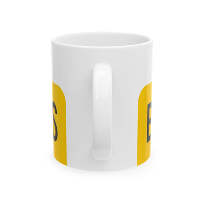 Business plate yellow FL 1956 (Florida) (Road Sign) White Coffee Mug - Go Mug Yourself