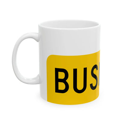 Business plate yellow FL 1956 (Florida) (Road Sign) White Coffee Mug - Go Mug Yourself