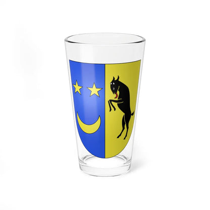 Bussigny-sur-Oron-coat of arms (Switzerland) (Coat of Arms) Pint Glass 16oz 16oz - Go Mug Yourself