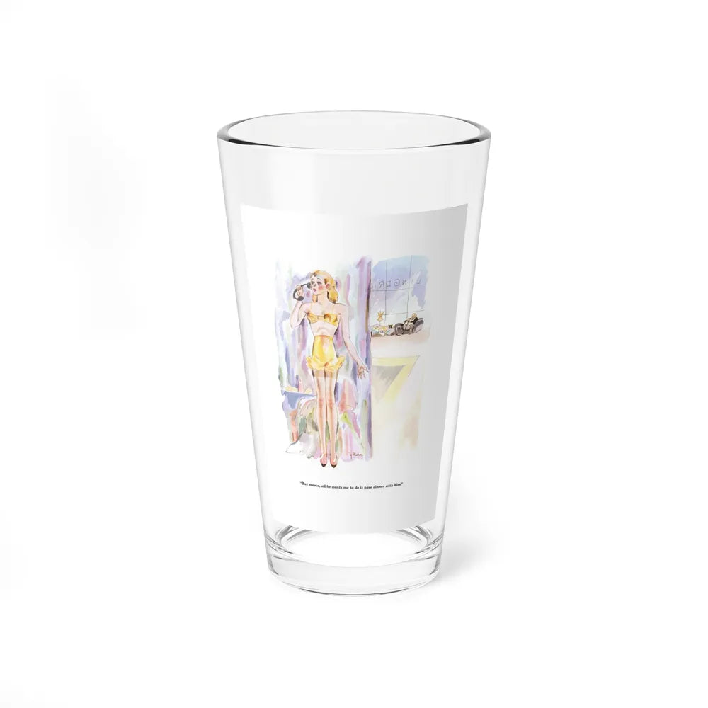 But mama,..., Esquire, January 1934 (Magazine Illustration) Pint Glass 16oz-16oz-Go Mug Yourself