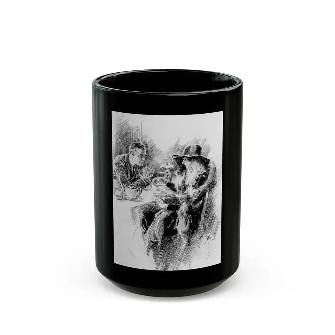 But You Could Go into His Arms, interior magazine illustration - Black Coffee Mug 15oz - Go Mug Yourself