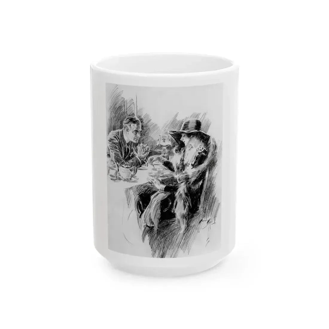 But You Could Go into His Arms, interior magazine illustration - White Coffee Mug 15oz - Go Mug Yourself