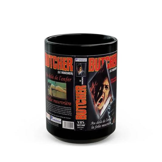 BUTCHER (VHS COVER) - Black Coffee Mug 15oz - Go Mug Yourself