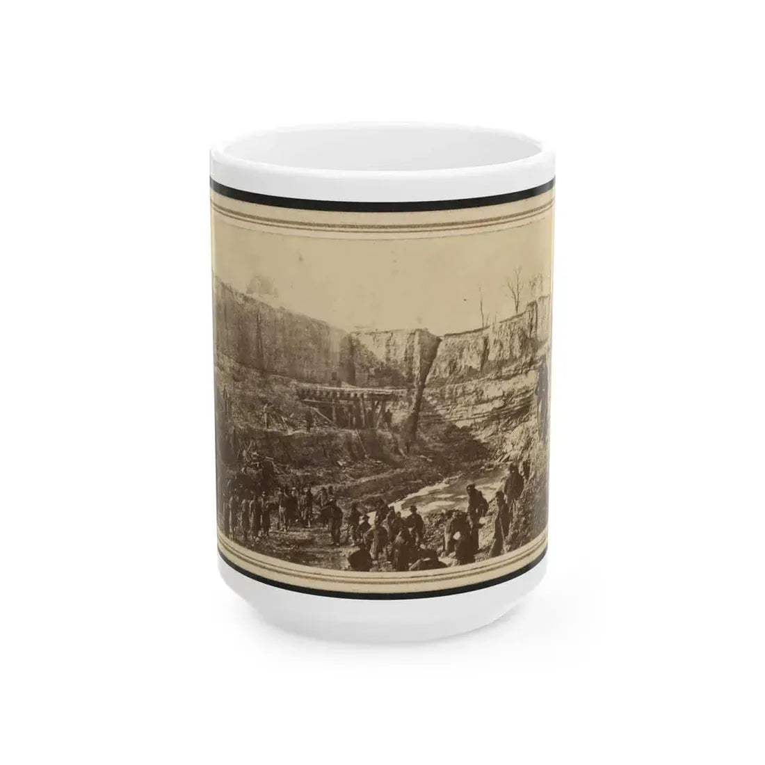 Butler's Dutch Gap Canal, James River, Virginia (U.S. Civil War) White Coffee Mug 15oz - Go Mug Yourself