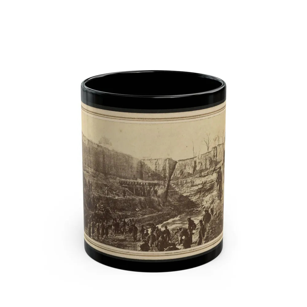 Butler's Dutch Gap Canal, James River, Virginia (U.S. Civil War) Black Coffee Mug-11oz-Go Mug Yourself