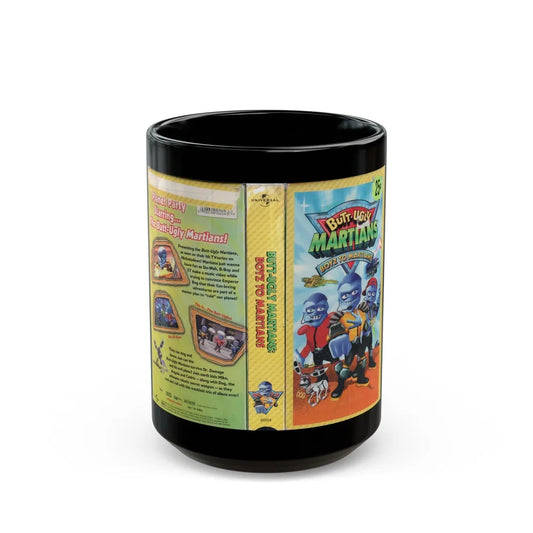 BUTT UGLY MARTIANS BOYZ TO MARTIANS (VHS COVER) - Black Coffee Mug-15oz-Go Mug Yourself