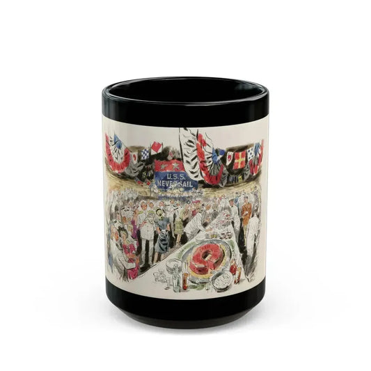 Buttering the Navy Brass, 1947 - Black Coffee Mug 15oz - Go Mug Yourself