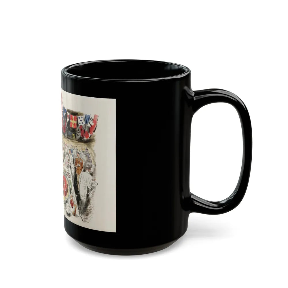 Buttering the Navy Brass, 1947 - Black Coffee Mug-Go Mug Yourself