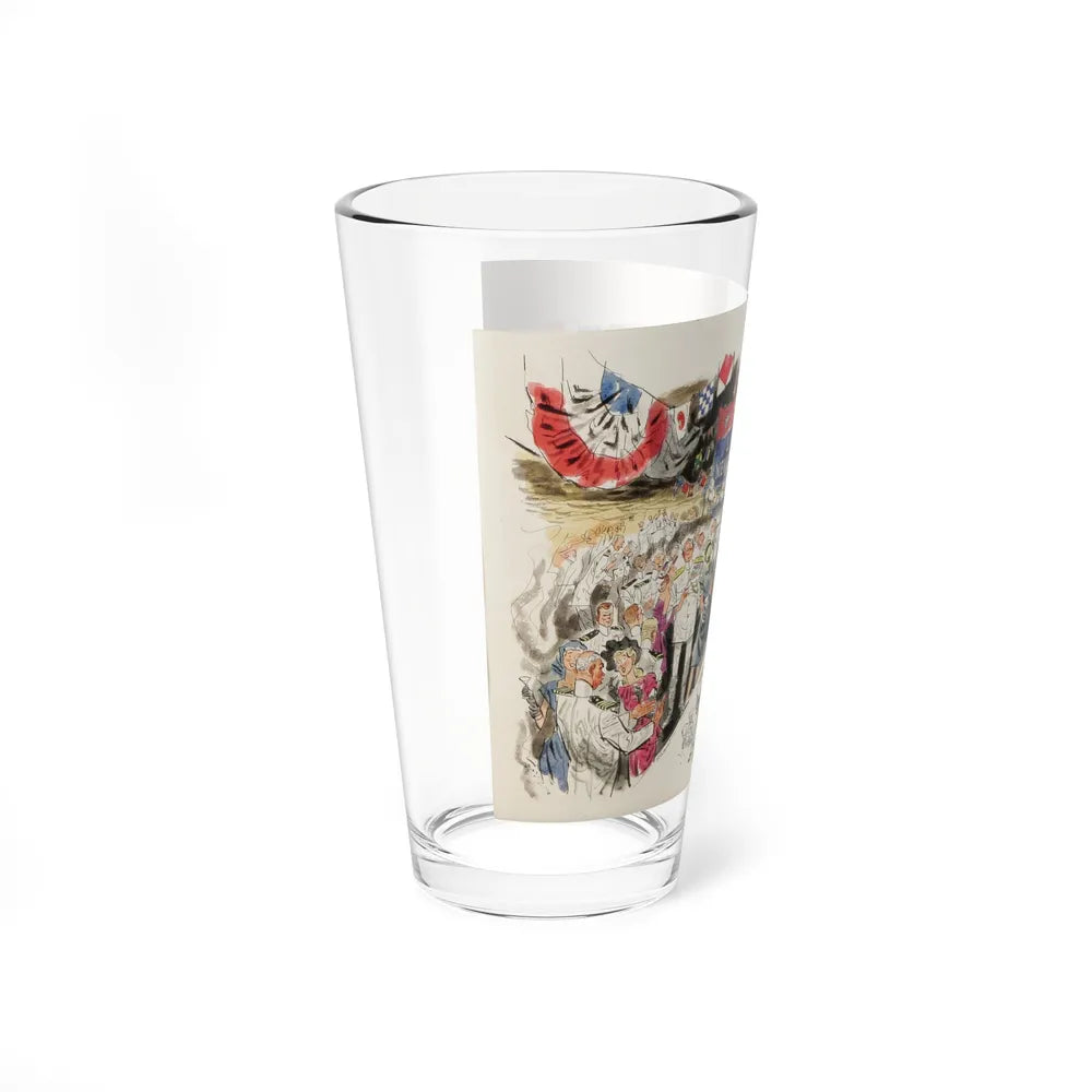 Buttering the Navy Brass, 1947 (Magazine Illustration) Pint Glass 16oz-Go Mug Yourself