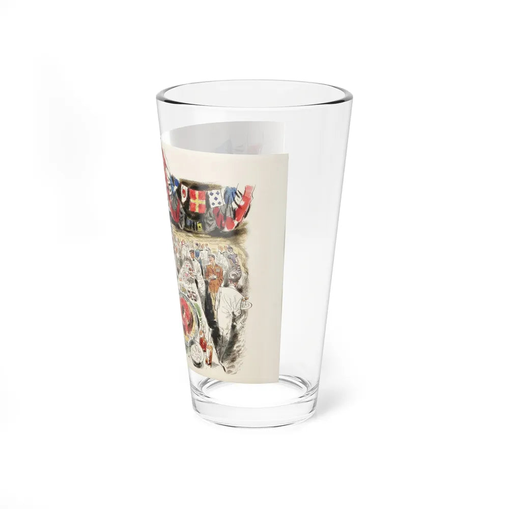 Buttering the Navy Brass, 1947 (Magazine Illustration) Pint Glass 16oz-Go Mug Yourself