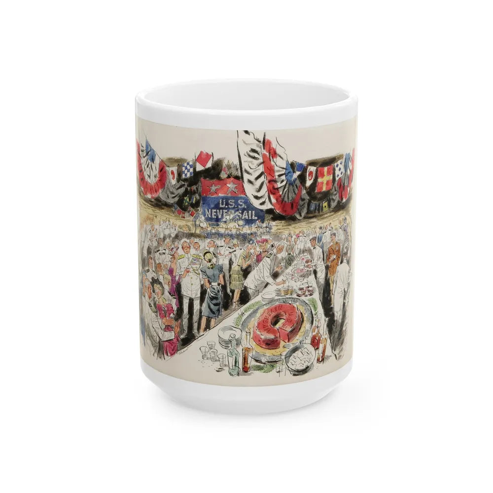 Buttering the Navy Brass, 1947 - White Coffee Mug-15oz-Go Mug Yourself