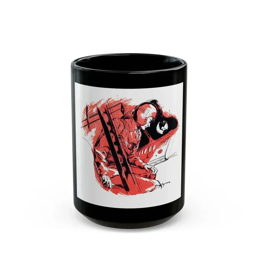 Button, Button, Bluebook Magazine, March 1954 - Black Coffee Mug 15oz - Go Mug Yourself