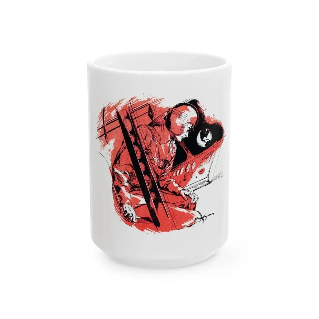 Button, Button, Bluebook Magazine, March 1954 - White Coffee Mug 15oz - Go Mug Yourself