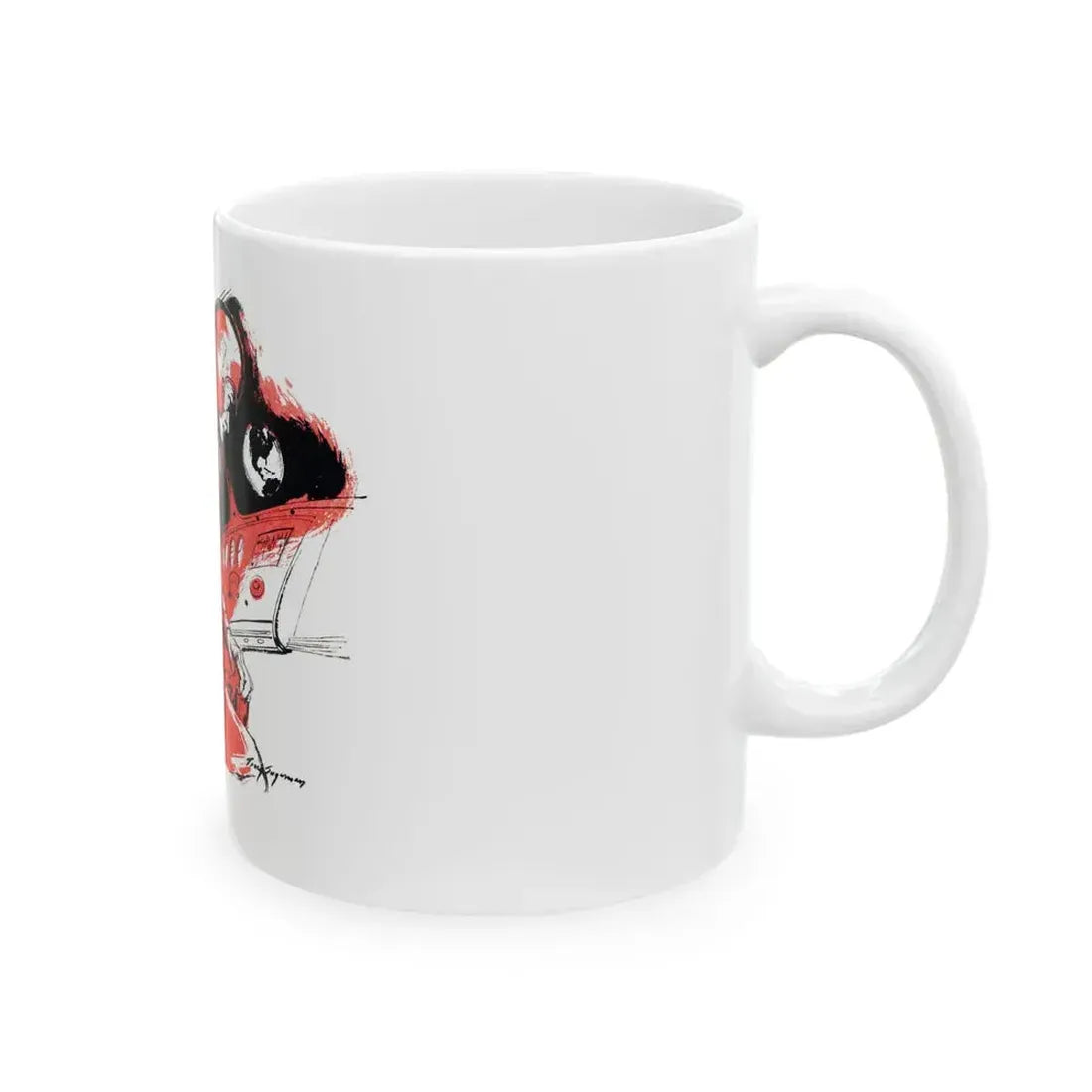 Button, Button, Bluebook Magazine, March 1954 - White Coffee Mug - Go Mug Yourself