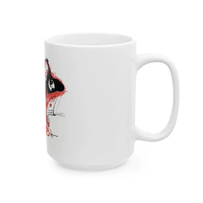 Button, Button, Bluebook Magazine, March 1954 - White Coffee Mug - Go Mug Yourself