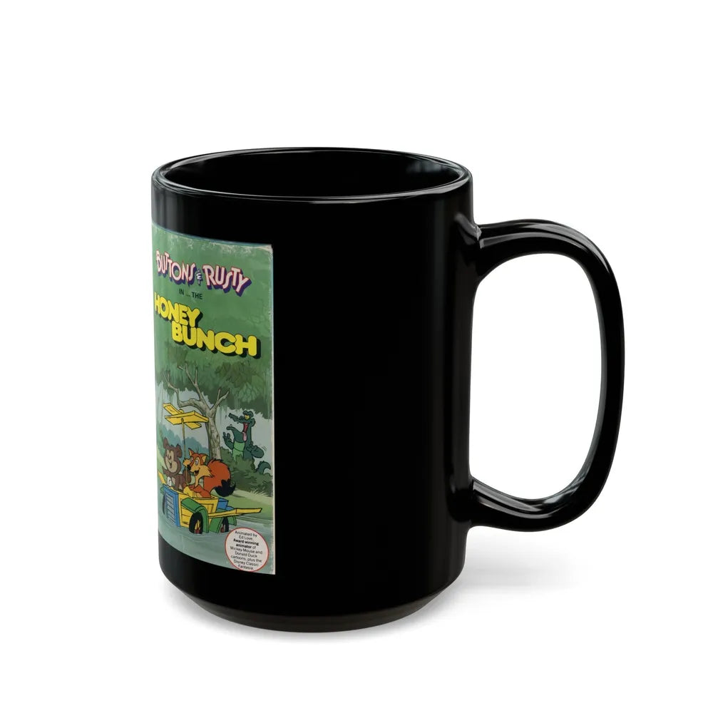 BUTTONS AND RUSTY IN THE HONEY BUNCH (VHS COVER) - Black Coffee Mug-Go Mug Yourself