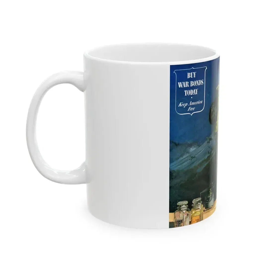 Buy War Bonds Today adv, 1944 - White Coffee Mug - Go Mug Yourself