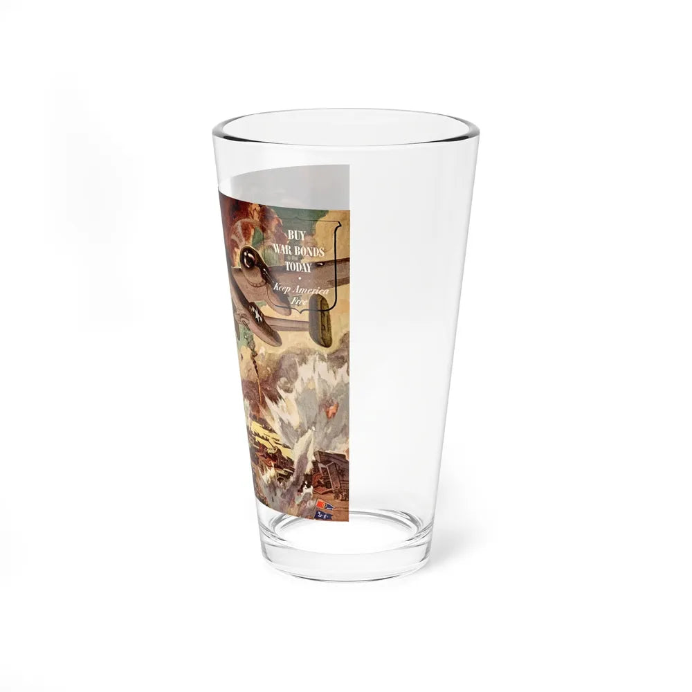 Buy War Bonds Today adv, The Saturday Evening Post, February 5, 1944 (Magazine Illustration) Pint Glass 16oz-Go Mug Yourself