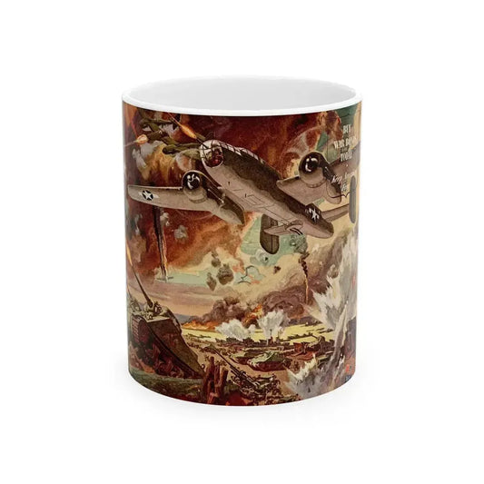 Buy War Bonds Today adv, The Saturday Evening Post, February 5, 1944 - White Coffee Mug 11oz - Go Mug Yourself