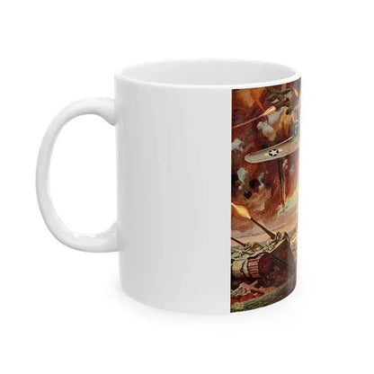 Buy War Bonds Today adv, The Saturday Evening Post, February 5, 1944 - White Coffee Mug - Go Mug Yourself