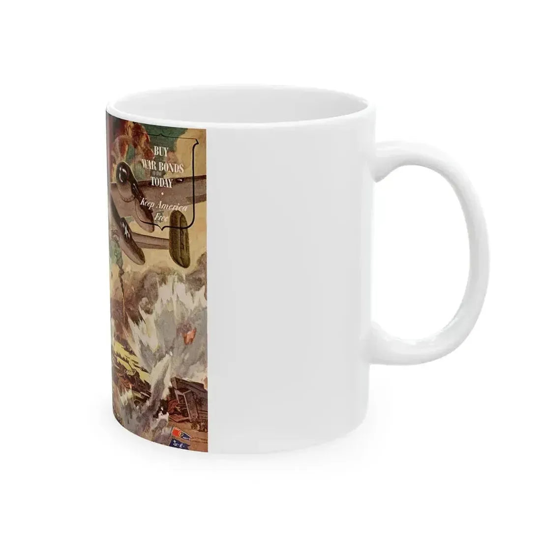 Buy War Bonds Today adv, The Saturday Evening Post, February 5, 1944 - White Coffee Mug - Go Mug Yourself