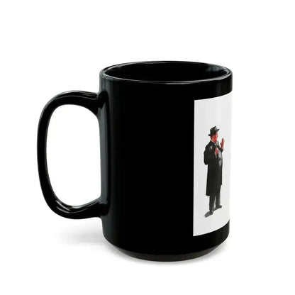 Buzz Meets a Mammoth (1), The American Magazine, July 1938 - Black Coffee Mug - Go Mug Yourself