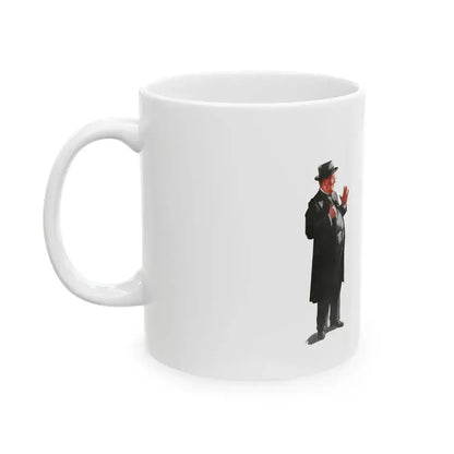 Buzz Meets a Mammoth (1), The American Magazine, July 1938 - White Coffee Mug - Go Mug Yourself