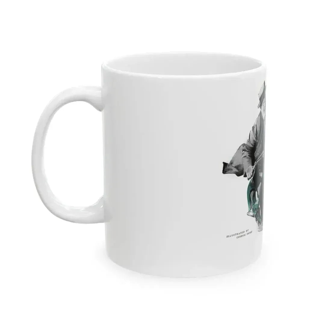 Buzz Meets a Mammoth (2), The American Magazine, July 1938 - White Coffee Mug - Go Mug Yourself