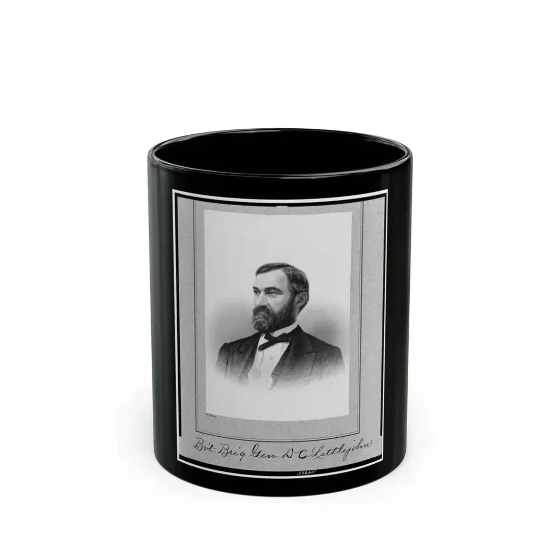 Bv't. Brig. Gen. D.C. Littlejohn, Head-And-Shoulders Portrait, Facing Left (U.S. Civil War) Black Coffee Mug 11oz - Go Mug Yourself