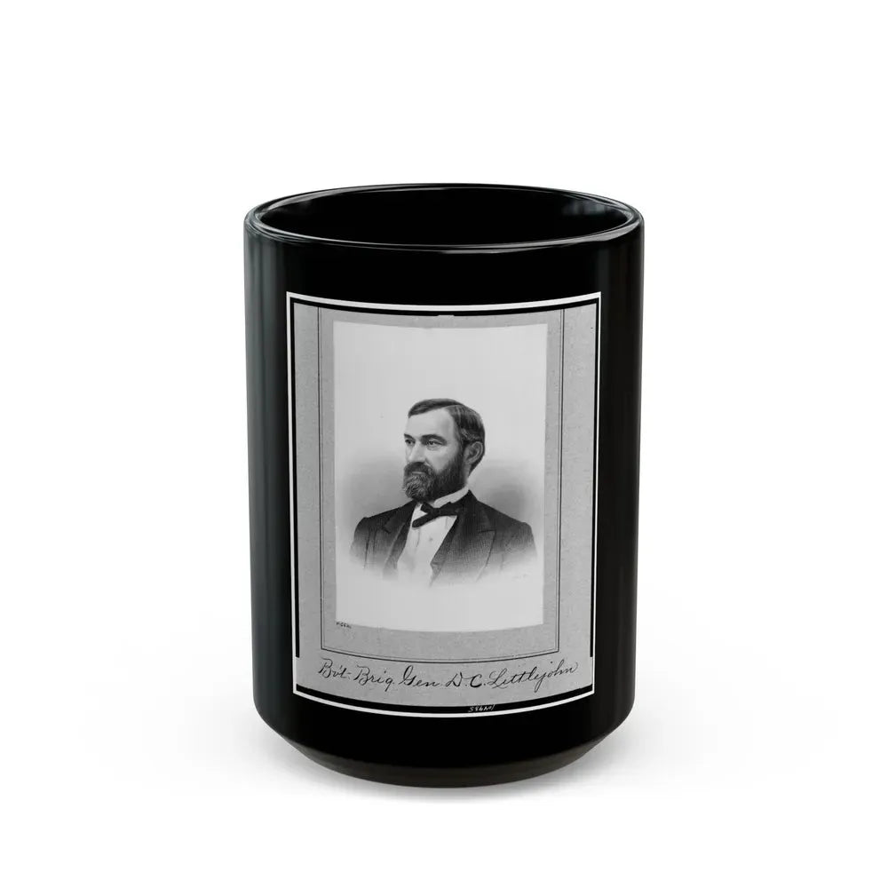 Bv't. Brig. Gen. D.C. Littlejohn, Head-And-Shoulders Portrait, Facing Left (U.S. Civil War) Black Coffee Mug 15oz - Go Mug Yourself