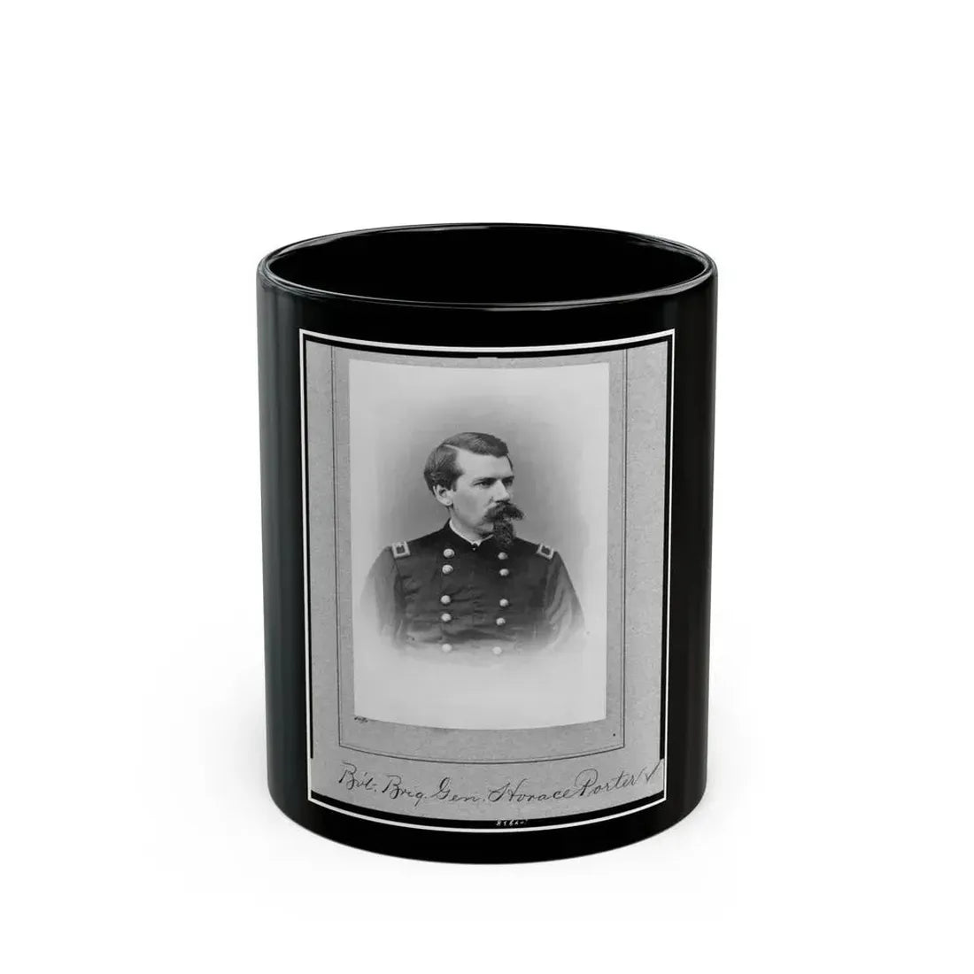 Bv't. Brig. Gen. Horace Porter, Half-Length Portrait, Facing Right (U.S. Civil War) Black Coffee Mug 11oz - Go Mug Yourself