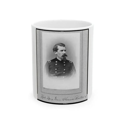 Bv't. Brig. Gen. Horace Porter, Half-Length Portrait, Facing Right (U.S. Civil War) White Coffee Mug 11oz - Go Mug Yourself