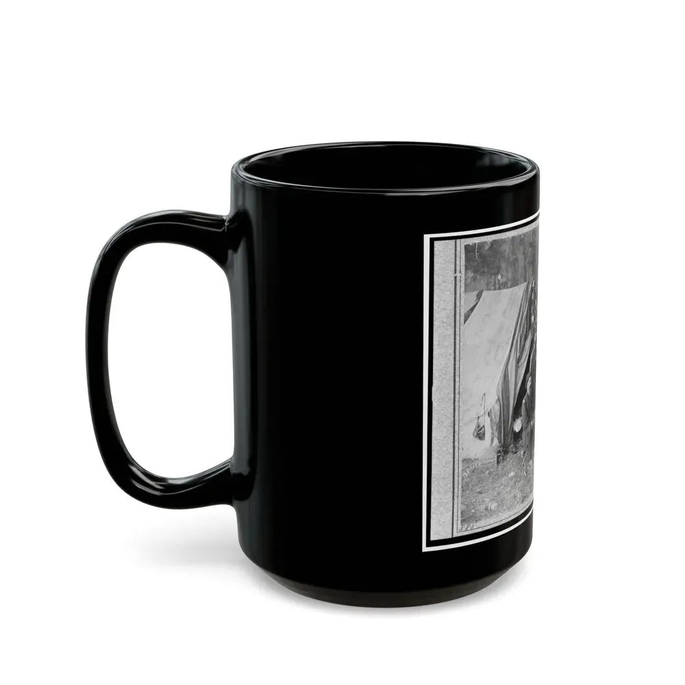Bv't. Maj. Gen. John C. Caldwell And Staff Posed In Front Of Tent (U.S. Civil War) Black Coffee Mug - Go Mug Yourself