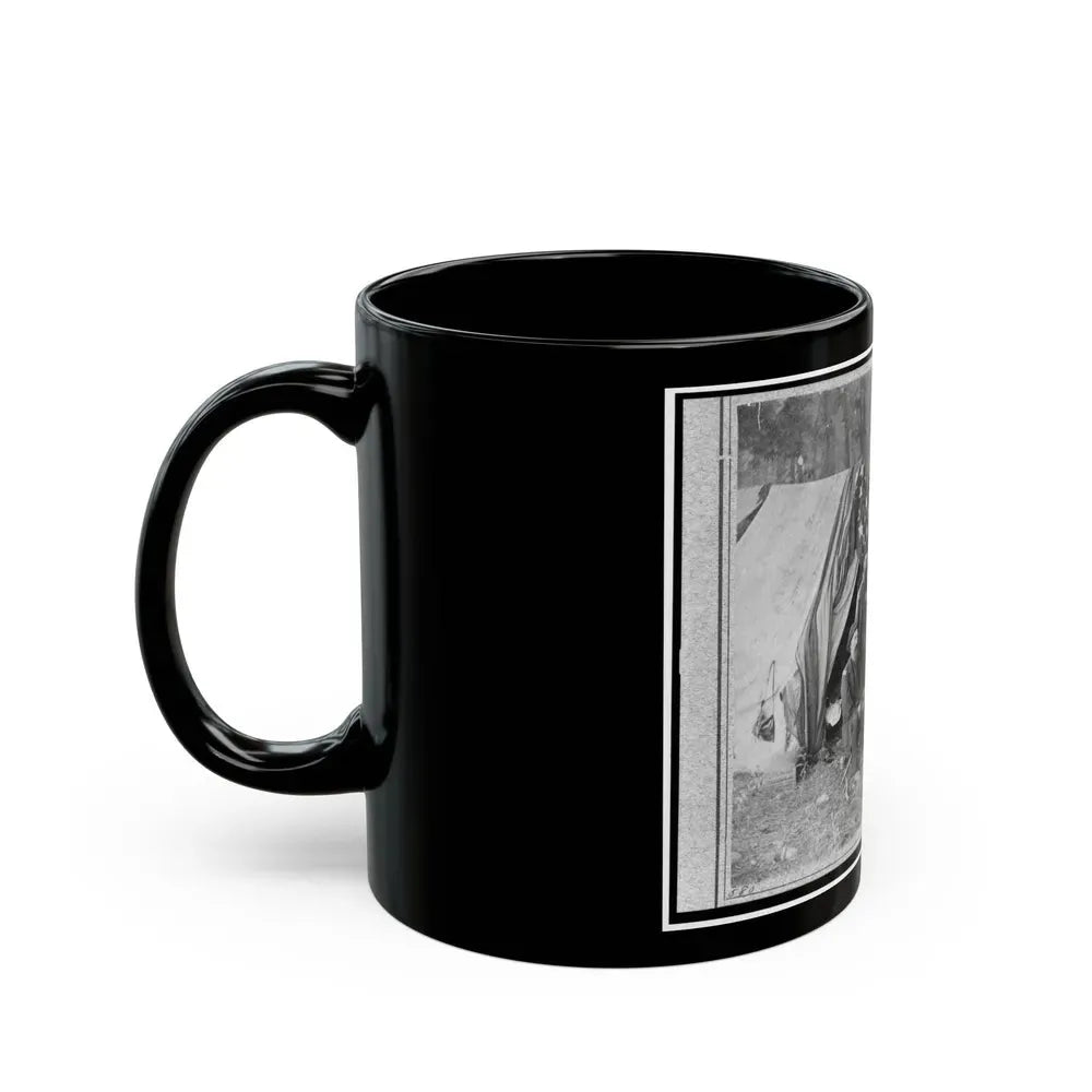 Bv't. Maj. Gen. John C. Caldwell And Staff Posed In Front Of Tent (U.S. Civil War) Black Coffee Mug - Go Mug Yourself
