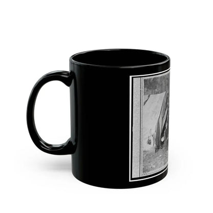 Bv't. Maj. Gen. John C. Caldwell And Staff Posed In Front Of Tent (U.S. Civil War) Black Coffee Mug - Go Mug Yourself