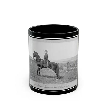 Bv't Major General M.R. Patrick, Full-Length Portrait, On Horseback, Facing Left (U.S. Civil War) Black Coffee Mug 11oz - Go Mug Yourself