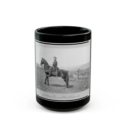 Bv't Major General M.R. Patrick, Full-Length Portrait, On Horseback, Facing Left (U.S. Civil War) Black Coffee Mug 15oz - Go Mug Yourself