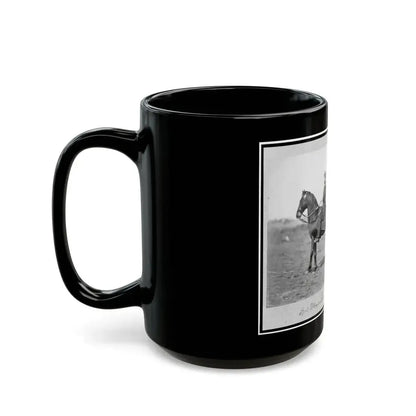 Bv't Major General M.R. Patrick, Full-Length Portrait, On Horseback, Facing Left (U.S. Civil War) Black Coffee Mug - Go Mug Yourself