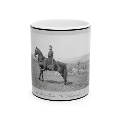 Bv't Major General M.R. Patrick, Full-Length Portrait, On Horseback, Facing Left (U.S. Civil War) White Coffee Mug 11oz - Go Mug Yourself