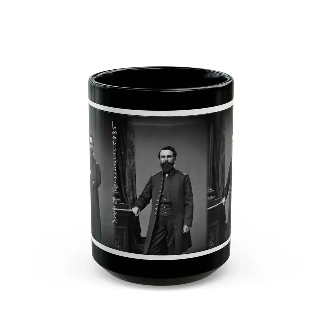 Bvt. Brig. Gen. John S. Cavender (1st Mo. Light Artillery) (U.S. Civil War) Black Coffee Mug 15oz - Go Mug Yourself