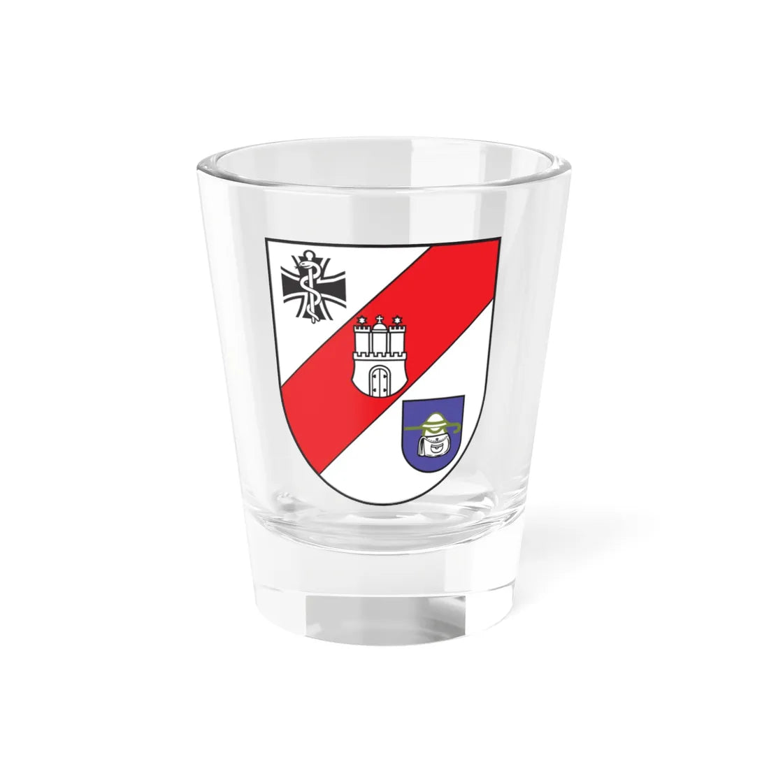 BwKrhs Hamburg (Germany) (Coat of Arms) Shot Glass 1.5oz 1.5oz - Go Mug Yourself
