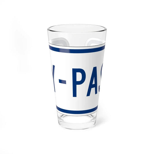 By-pass plate South Carolina (South Carolina) (Road Sign) Pint Glass 16oz 16oz - Go Mug Yourself