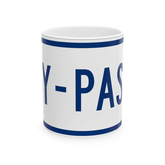 By-pass plate South Carolina (South Carolina) (Road Sign) White Coffee Mug 11oz - Go Mug Yourself