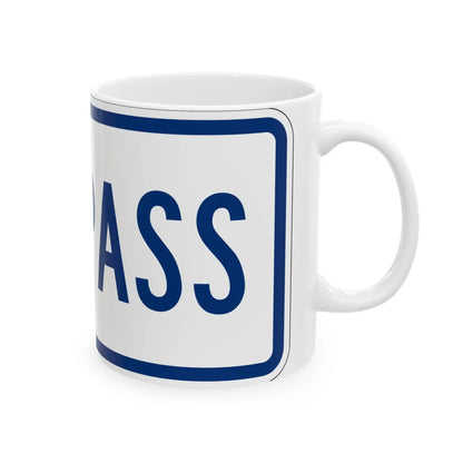 By-pass plate South Carolina (South Carolina) (Road Sign) White Coffee Mug - Go Mug Yourself