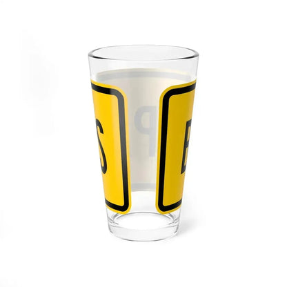 By-pass plate Wyoming (Wyoming) (Road Sign) Pint Glass 16oz - Go Mug Yourself