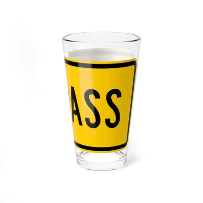 By-pass plate Wyoming (Wyoming) (Road Sign) Pint Glss 16oz - Go Mug Yourself